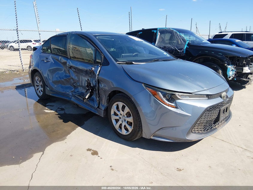 Vin: jtdepmae6mj124857, lot: 46780350, toyota corolla le 20211