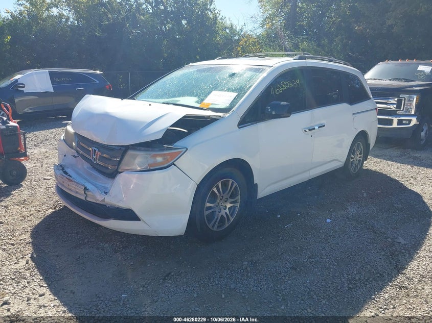 Vin: 5fnrl5h63db059863, lot: 46780375, honda odyssey ex-l 20132