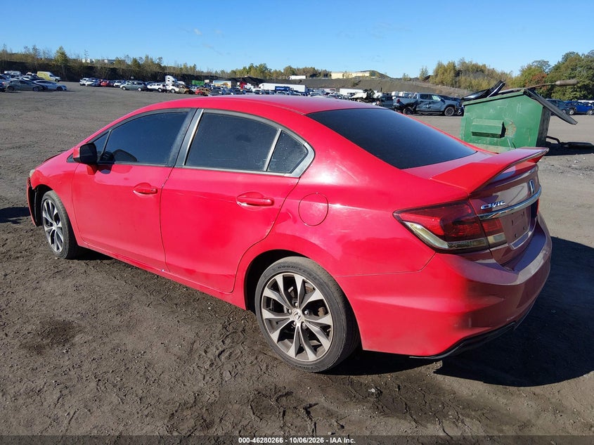 Vin: 2hgfb6e58dh708690, lot: 46780413, honda civic si 20133