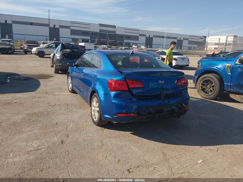 Vin: knafx6a89e5206227, lot: 46780429, kia forte koup ex 20143