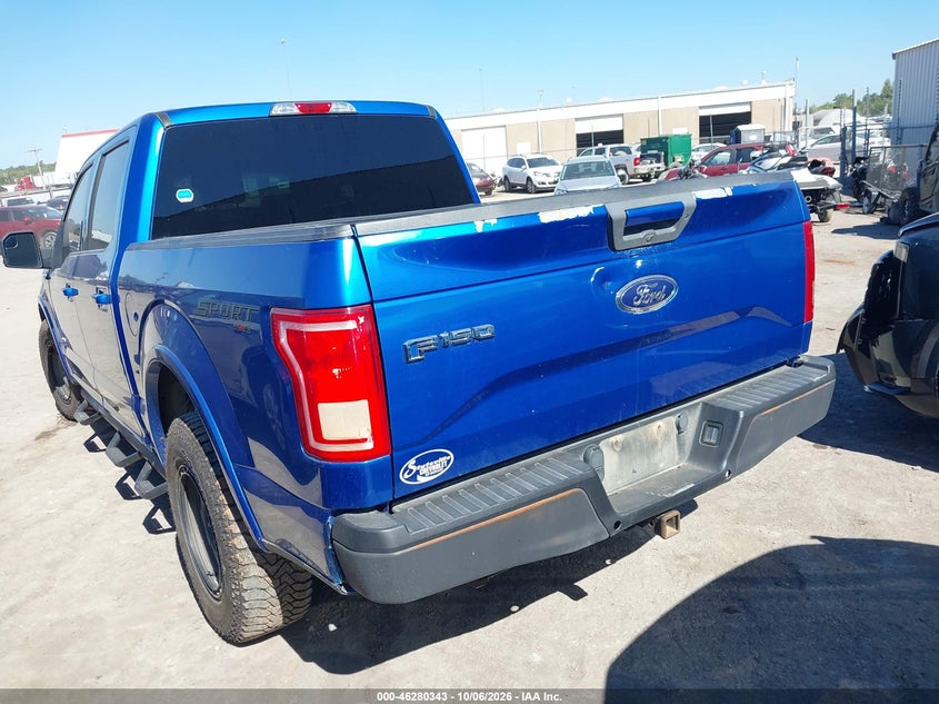 Vin: 1ftew1ep4gkd11445, lot: 46780489, ford f-150 xlt 20163