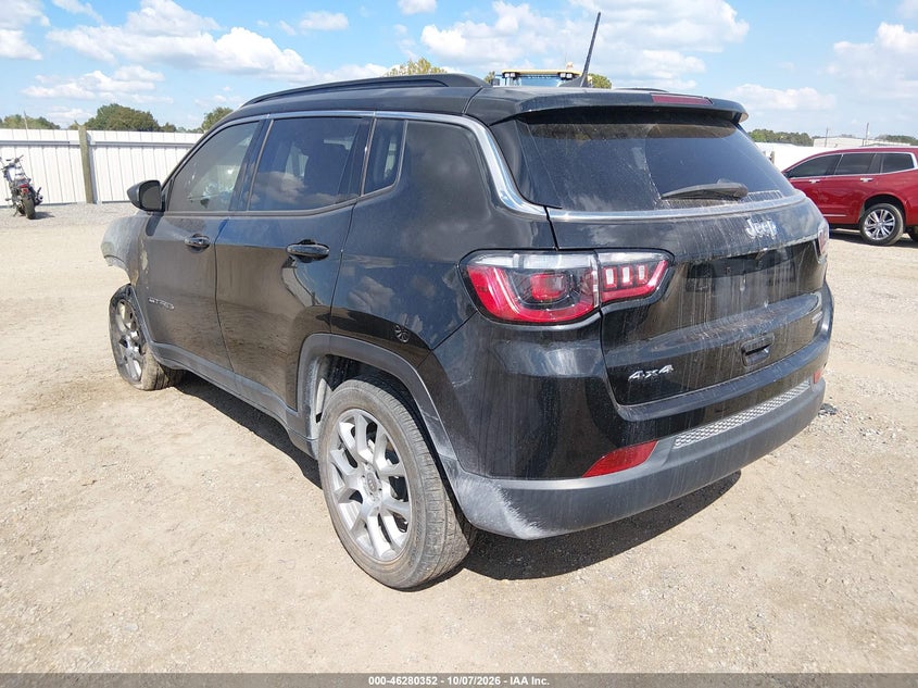 Vin: 3c4njdfb7nt190456, lot: 46780498, jeep compass latitude lux 4x4 20223
