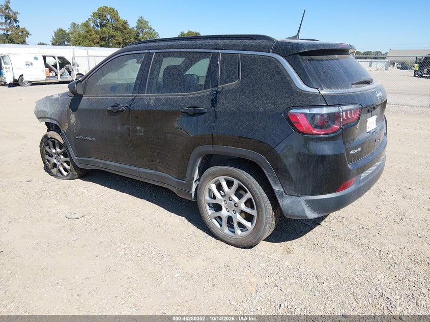 Vin: 3c4njdfb7nt190456, lot: 46780498, jeep compass latitude lux 4x4 20223
