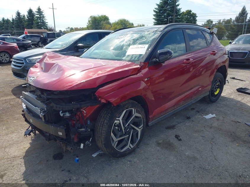 Vin: km8haca35su210563, lot: 46780510, hyundai kona n line 20252