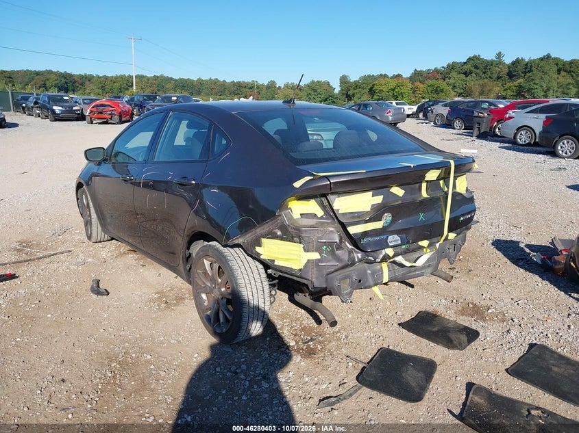 Vin: 1c3cdfbb3fd142464, lot: 46780549, dodge dart sxt 20153