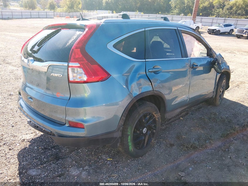 Vin: 2hkrm4h74fh620110, lot: 46780645, honda cr-v ex-l 20154