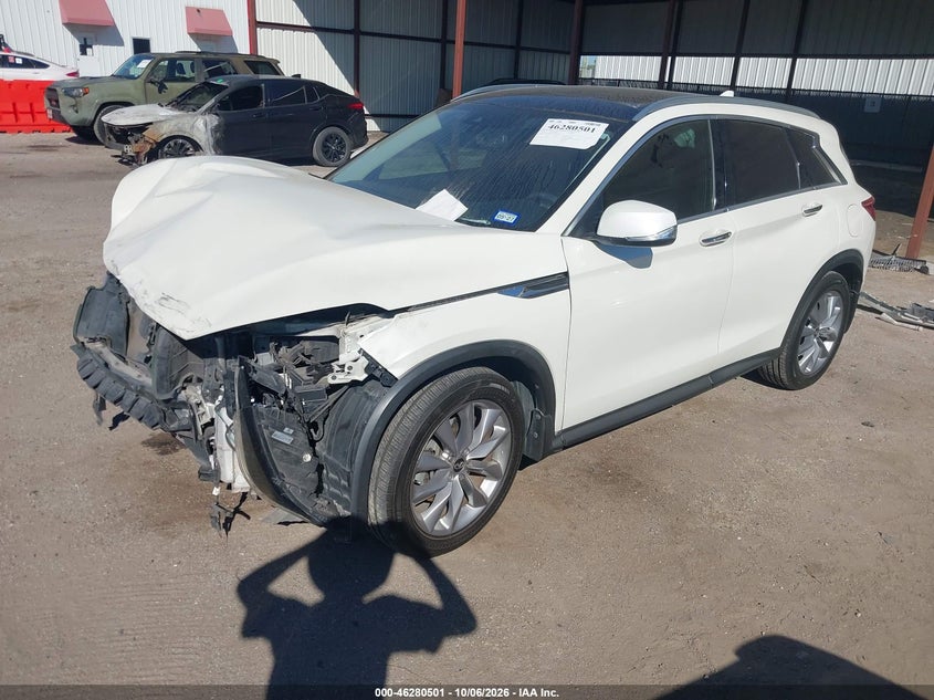 2019 Infiniti Qx50 Luxe, Front End, IAAI, VIN 3PCAJ5M13KF142395 — photo 2