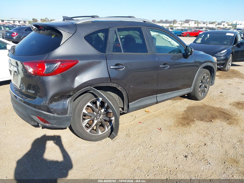 Vin: jm3ke2dy5g0689086, lot: 46780913, mazda cx-5 grand touring 20164