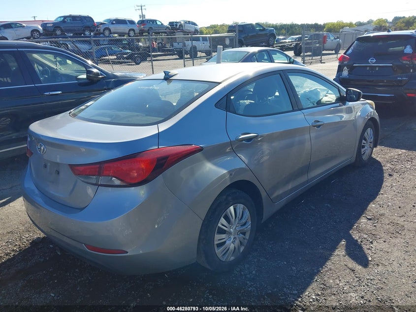Vin: 5npdh4ae6gh708276, lot: 46780939, hyundai elantra se 20164