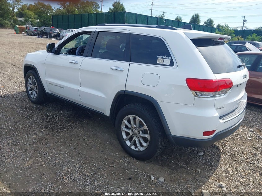Vin: 1c4rjfbg7gc304095, lot: 46780963, jeep grand cherokee limited 20163