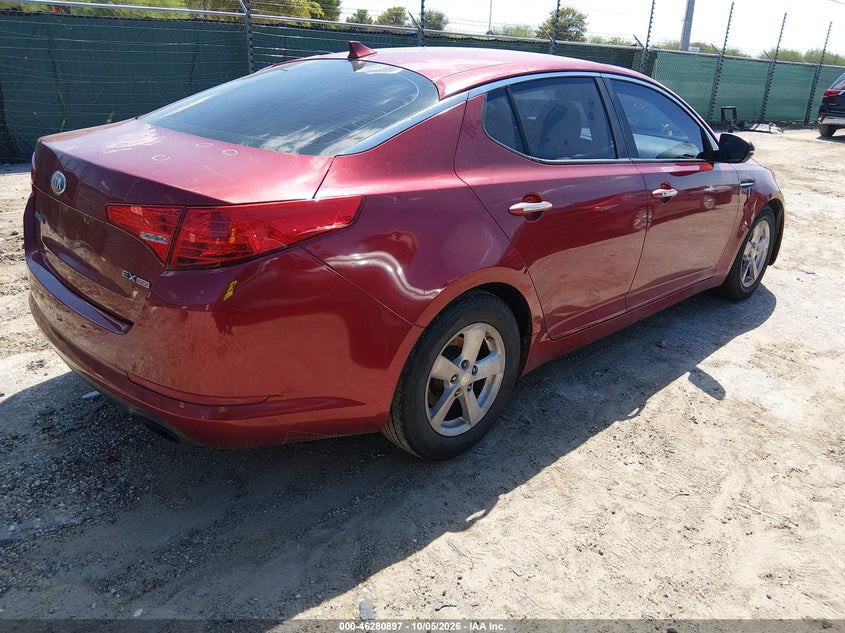 Vin: 5xxgn4a70dg143604, lot: 46781043, kia optima ex 20134