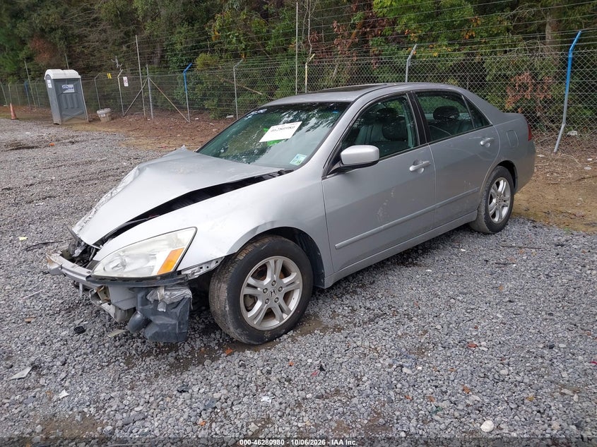 2007 Honda Accord 2.4 Ex, Front End, IAAI, VIN 1HGCM56837A212392 — photo 2