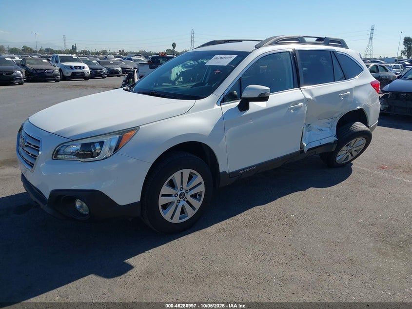2016 Subaru Outback 2.5I Premium, Left Side, IAAI, VIN 4S4BSAFC1G3349201 — photo 2