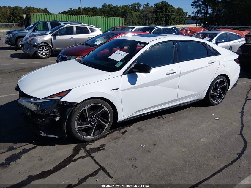 2022 Hyundai Elantra N Line, Front End, IAAI, VIN KMHLR4AF3NU232844 — photo 2