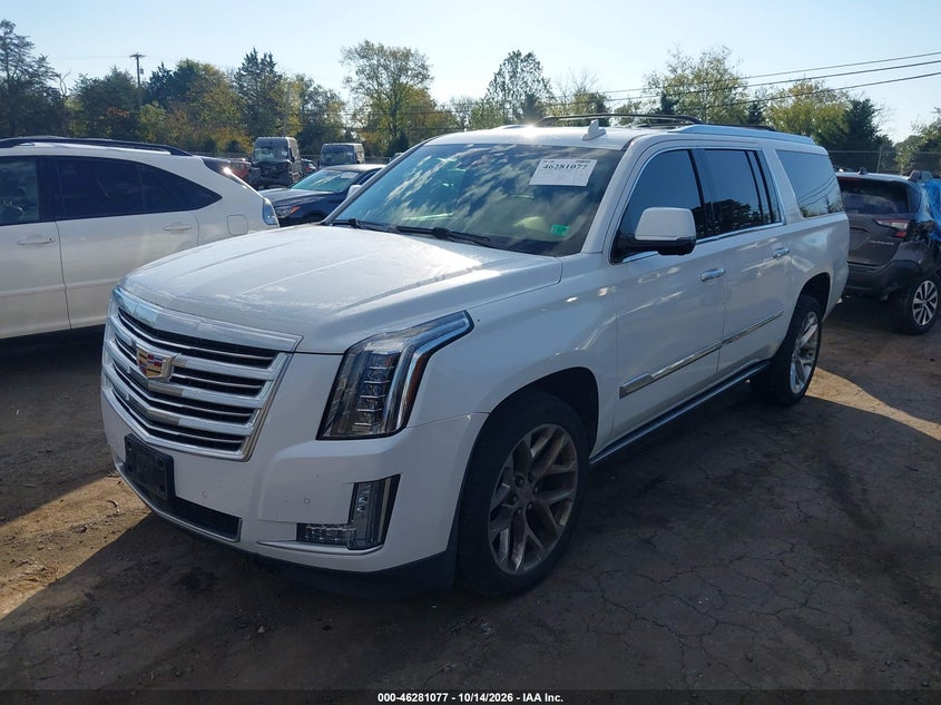 Vin: 1gys4kkj8gr189267, lot: 46781223, cadillac escalade esv platinum 20162