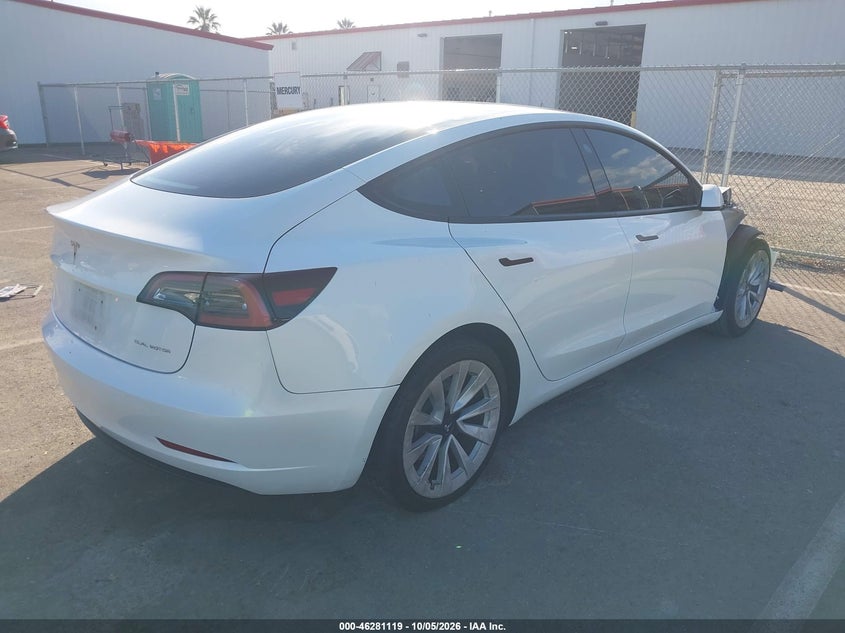 Vin: 5yj3e1ebxpf630344, lot: 46781265, tesla model 3 long range dual motor all-wheel drive 20234