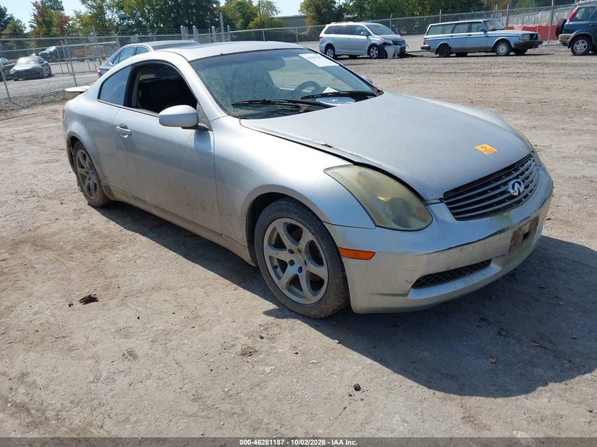 2003 Infiniti G35 Base W/Leather, Wear, IAAI, VIN JNKCV54E53M206119