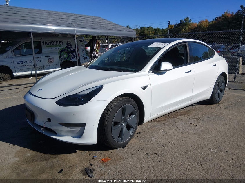 Vin: 5yj3e1ea2pf508469, lot: 46781457, tesla model 3 rear-wheel drive 20232
