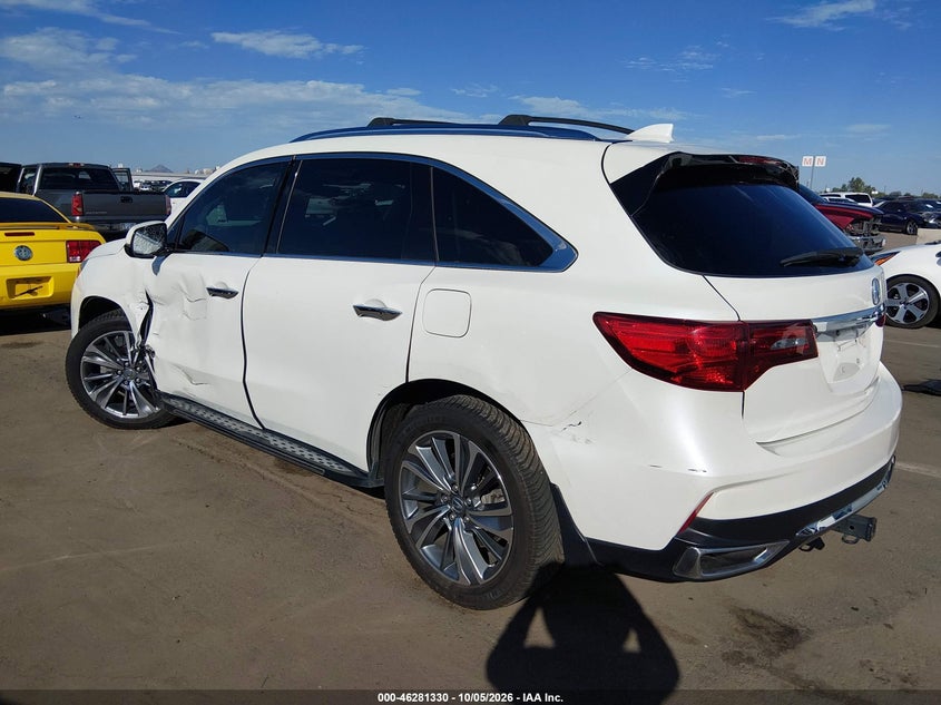 Vin: 5fryd4h59hb016076, lot: 46781476, acura mdx technology package 20173