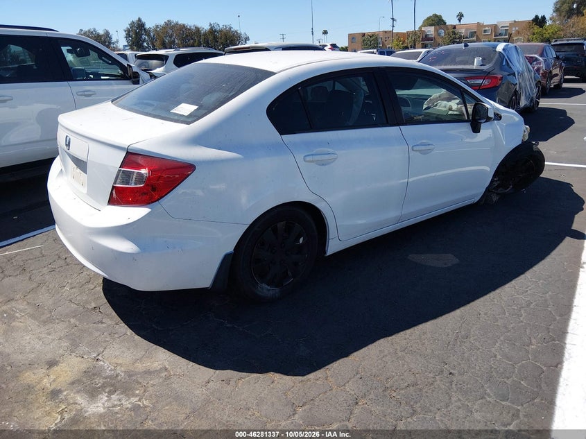 HONDA CIVIC 2012 VIN 19XFB2F58CE376380