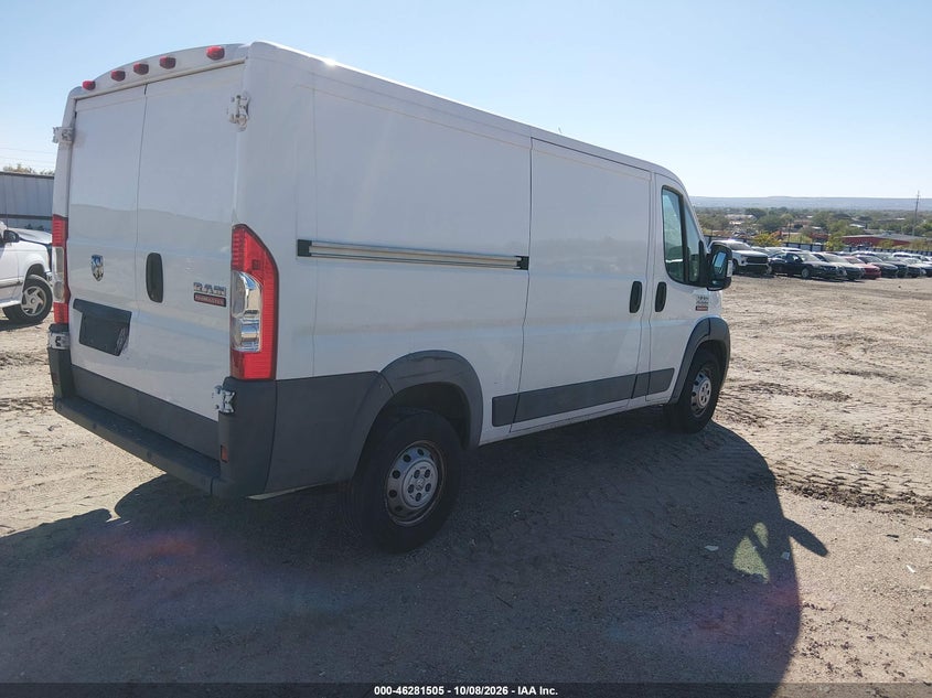 Vin: 3c6trvag7he507323, lot: 46781653, ram promaster 1500 low roof 136 wb 20174