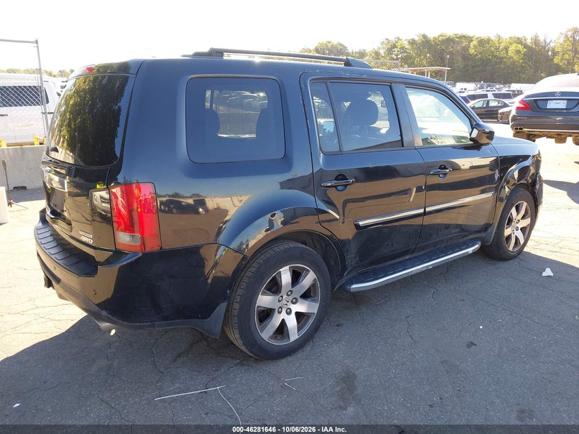 Vin: 5fnyf4h90db026701, lot: 46781793, honda pilot touring 20134