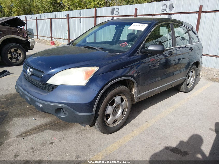 2008 Honda Cr-V Lx, Rear, IAAI, VIN 5J6RE48308L040551 — photo 2