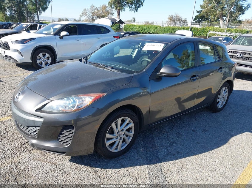 Vin: jm1bl1l88c1546812, lot: 46781877, mazda mazda3 i touring 20122