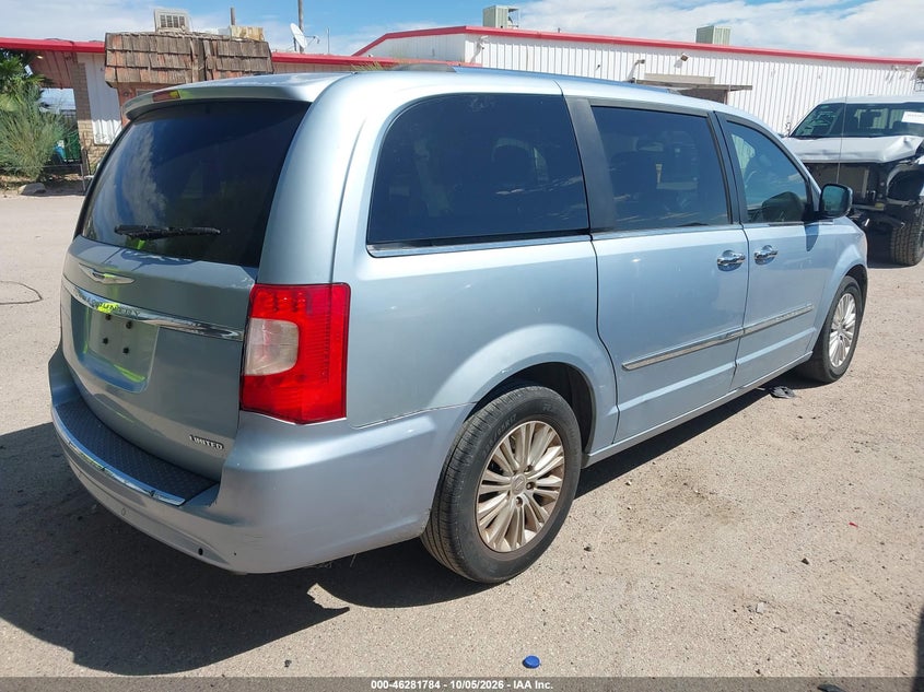 Vin: 2c4rc1gg1cr307629, lot: 46781930, chrysler town & country limited 20124
