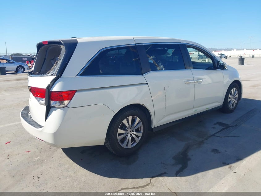 Vin: 5fnrl5h65hb010489, lot: 46781950, honda odyssey ex-l 20174