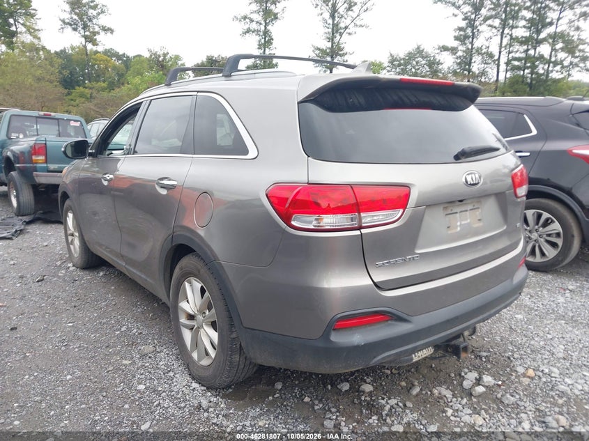 Vin: 5xypgda5xgg078589, lot: 46781953, kia sorento 3.3l lx 20163