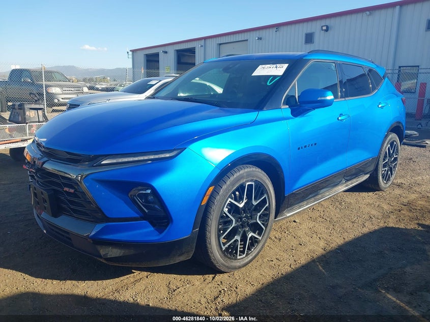 Vin: 3gnkbkrs9ss238225, lot: 46781986, chevrolet blazer awd rs 20252