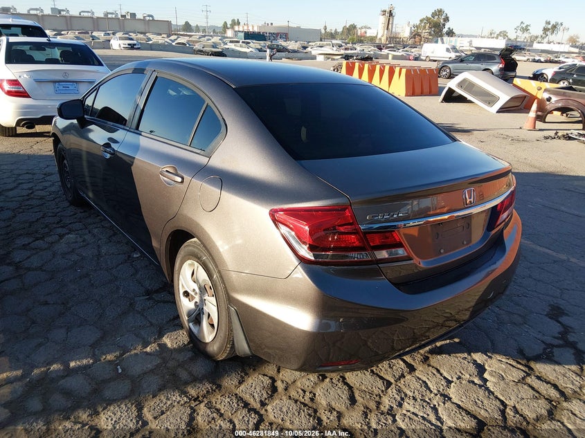 Vin: 19xfb2f56ee228327, lot: 46781995, honda civic lx 20143