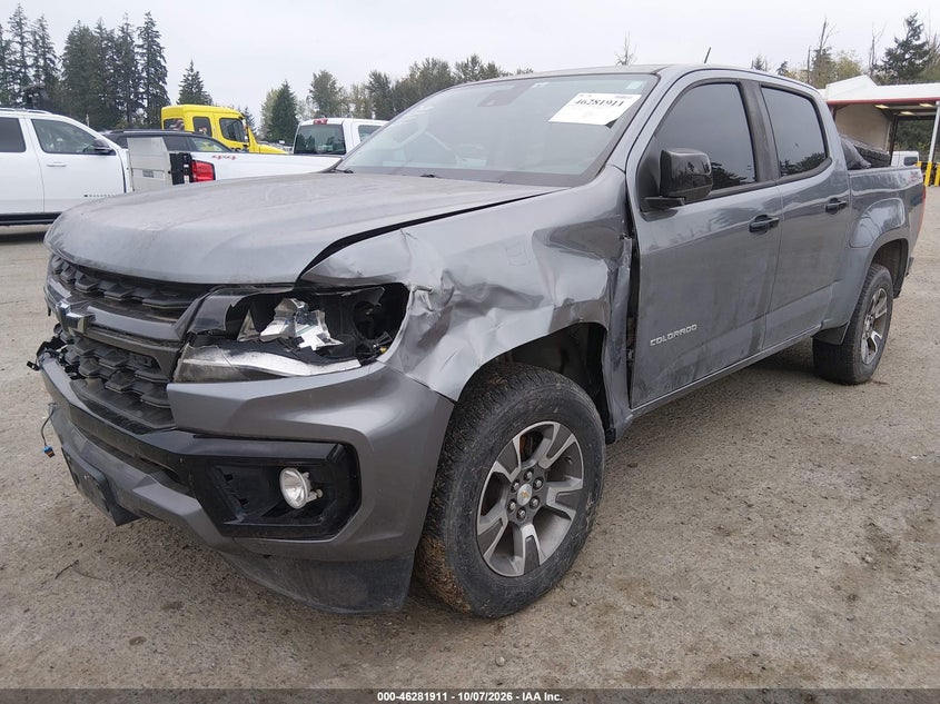 Vin: 1gcgtden0m1106305, lot: 46782057, chevrolet colorado 4wd  short box z71 20212
