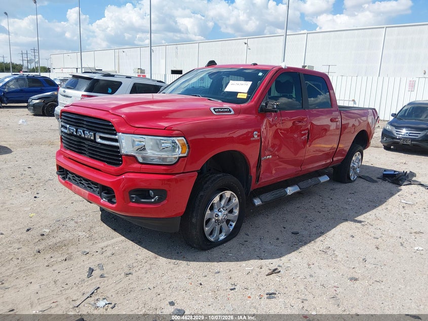Vin: 3c6ur5dl9mg648471, lot: 46782175, ram 2500 lone star  4x4 6'4 box 20212