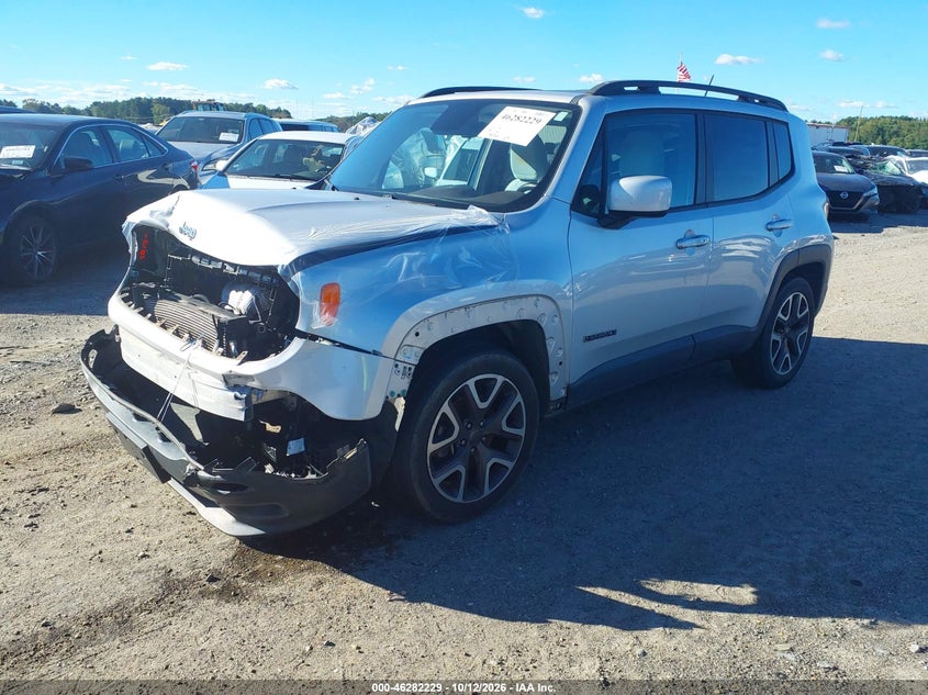 Vin: zaccjabt2gpc48617, lot: 46782375, jeep renegade latitude 20162