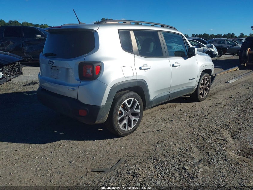Vin: zaccjabt2gpc48617, lot: 46782375, jeep renegade latitude 20164