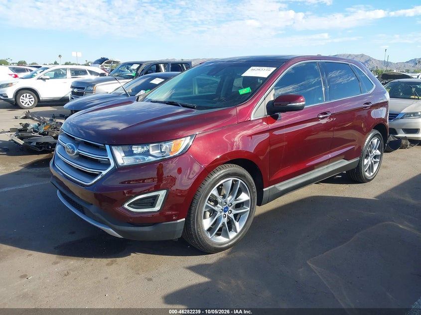 Vin: 2fmpk3k86jbb13539, lot: 46782385, ford edge titanium 20182