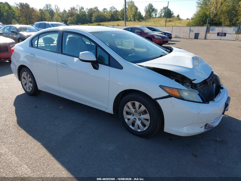 Vin: 2hgfb2f50ch594089, lot: 46782454, honda civic lx 20121