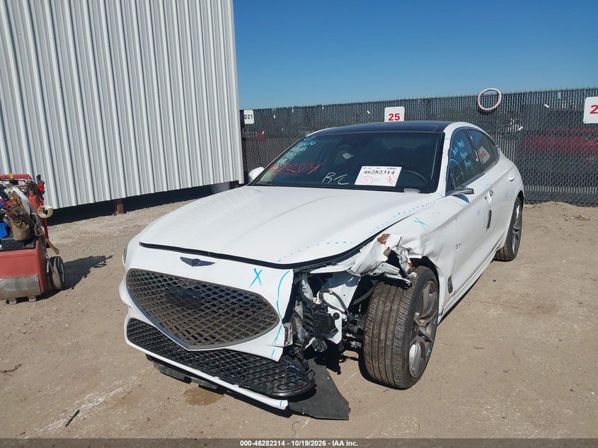 Vin: kmtg34sc5tu159485, lot: 46782460, genesis g70 2.5t awd prestige 20262