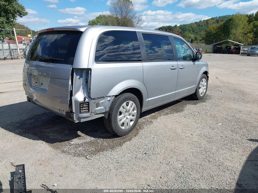 Vin: 2c4rdgbg9jr160626, lot: 46782536, dodge grand caravan se 20184