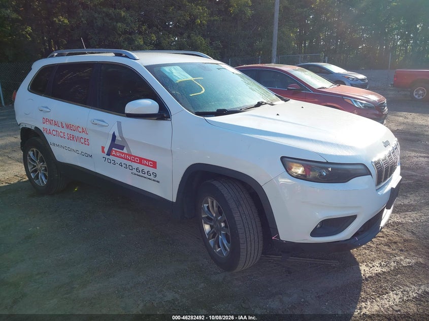 Vin: 1c4pjmlx5kd267433, lot: 46782638, jeep cherokee latitude plus 4x4 20191
