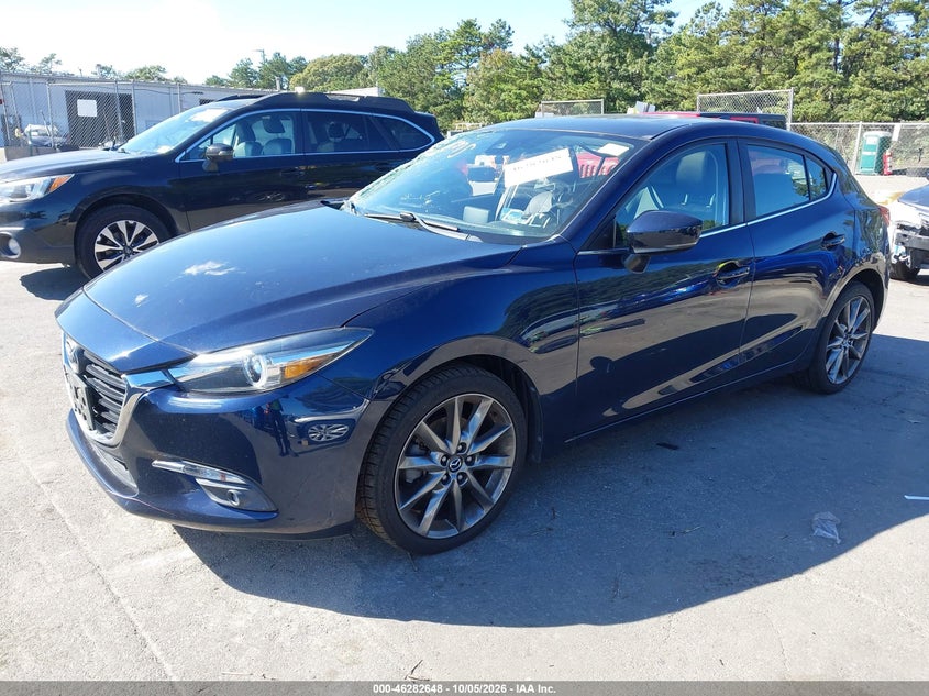 Vin: 3mzbn1m34jm267836, lot: 46782794, mazda mazda3 grand touring 20182