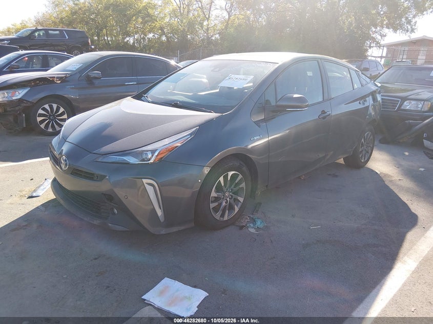 Vin: jtdkamfuxn3187289, lot: 46782826, toyota prius limited 20222