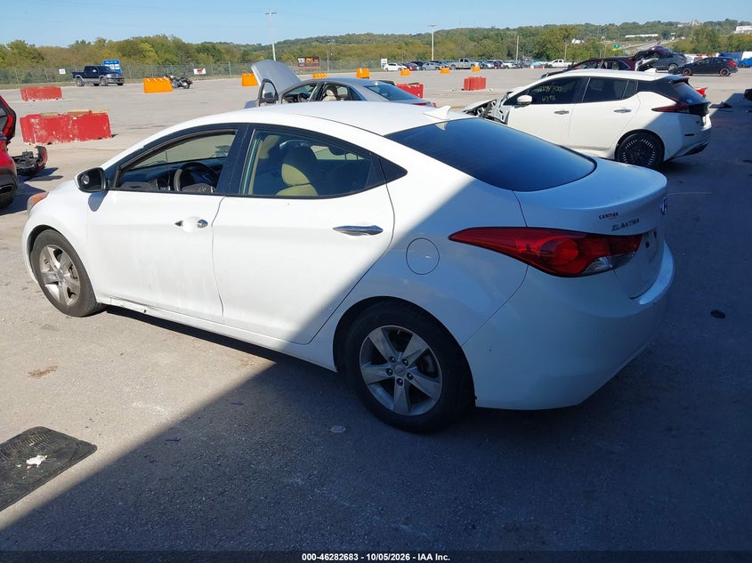 Vin: 5npdh4ae7ch149766, lot: 46782829, hyundai elantra gls 20123