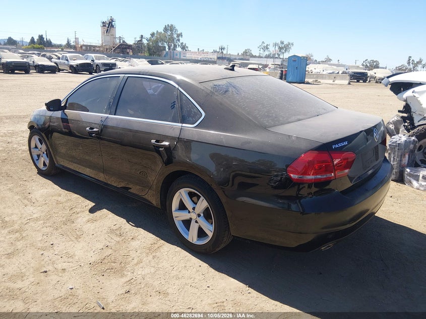 Vin: 1vwbp7a38ec013362, lot: 46782840, volkswagen passat 2.5l se 20143