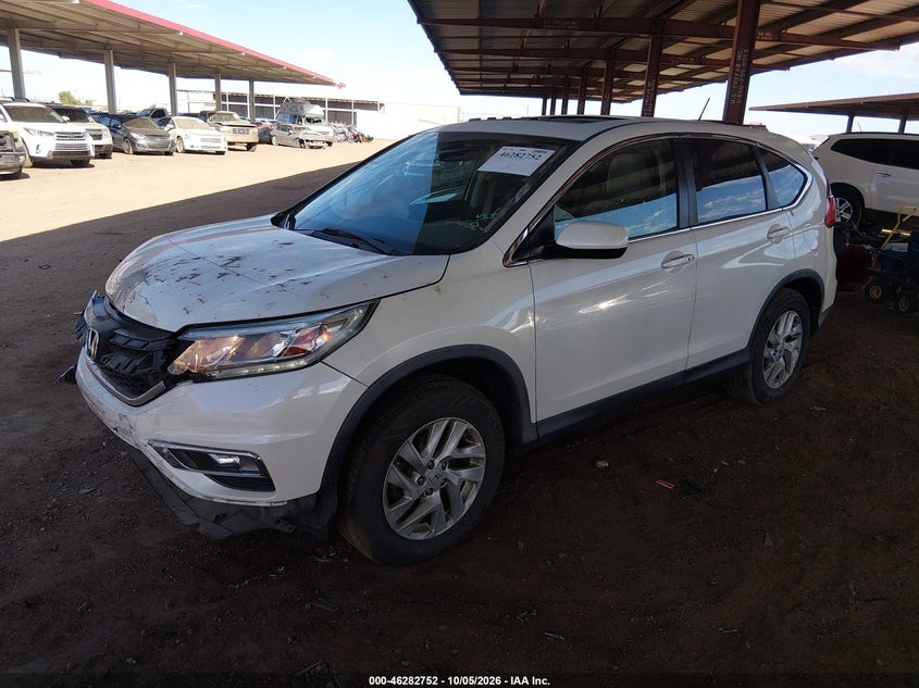 2015 Honda Cr-V Ex, Удар спереди, IAAI, VIN 5J6RM4H59FL086123 — фото 2