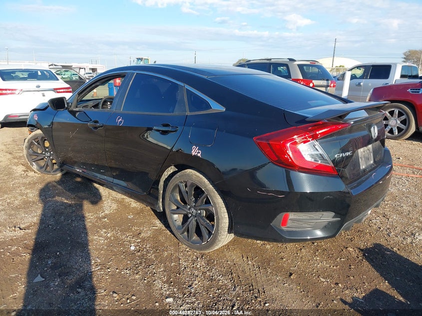 Vin: 19xfc2f80ke045637, lot: 46782909, honda civic sport 20193