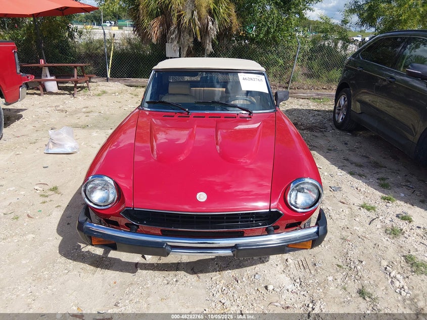 FIAT 124 1982 VIN ZFAAS00B7C5001421