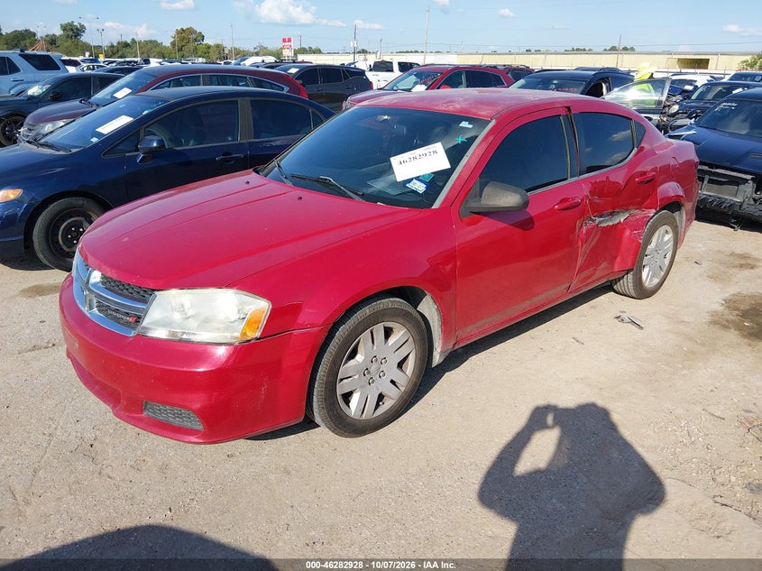 Vin: 1c3cdzab8dn596817, lot: 46783074, dodge avenger se 20132